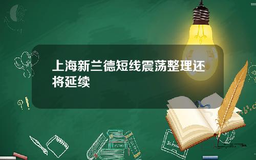 上海新兰德短线震荡整理还将延续