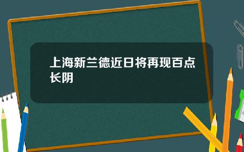 上海新兰德近日将再现百点长阴