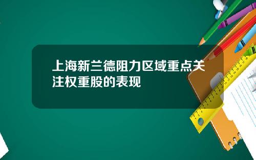 上海新兰德阻力区域重点关注权重股的表现