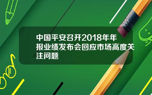 中国平安召开2018年年报业绩发布会回应市场高度关注问题