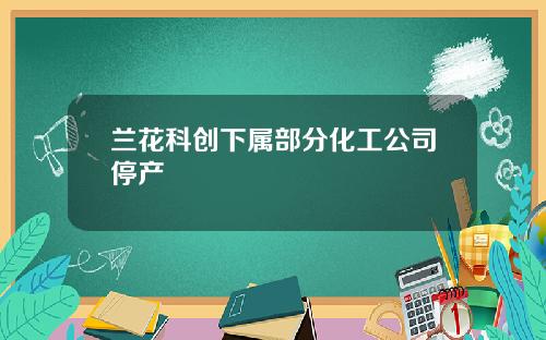 兰花科创下属部分化工公司停产