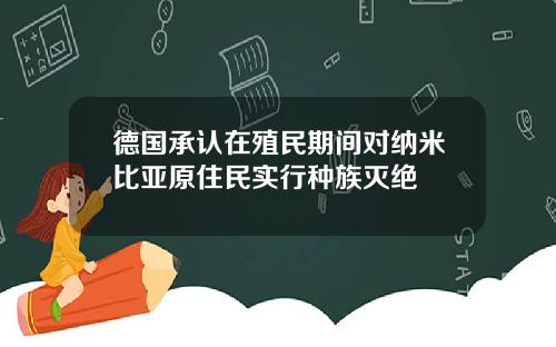 德国承认在殖民期间对纳米比亚原住民实行种族灭绝