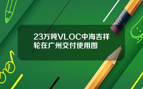 23万吨VLOC中海吉祥轮在广州交付使用图