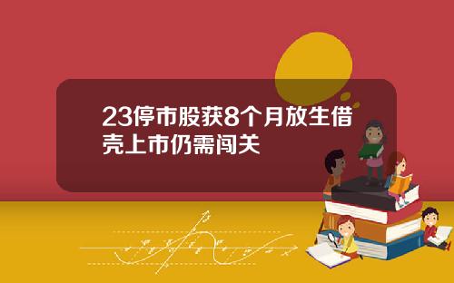 23停市股获8个月放生借壳上市仍需闯关