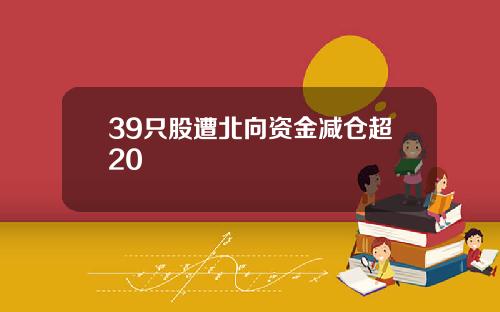 39只股遭北向资金减仓超20