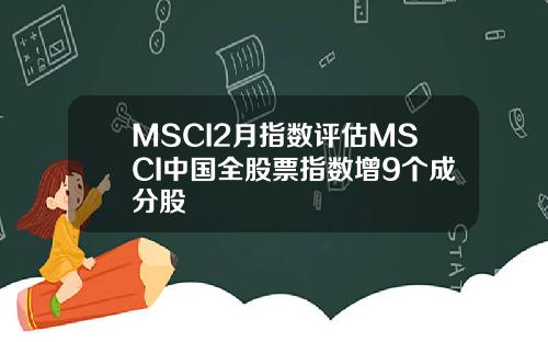 MSCI2月指数评估MSCI中国全股票指数增9个成分股