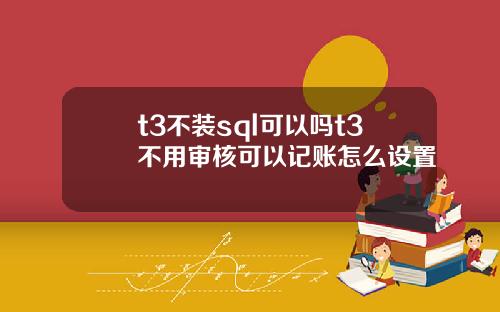 t3不装sql可以吗t3不用审核可以记账怎么设置