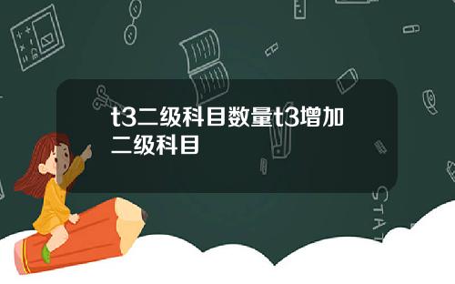 t3二级科目数量t3增加二级科目