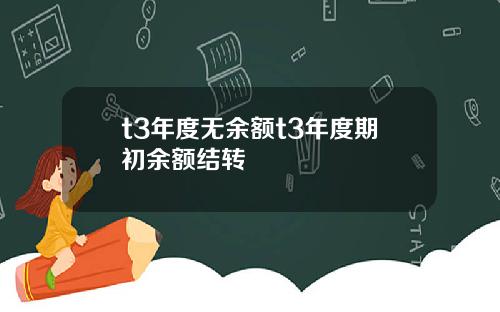 t3年度无余额t3年度期初余额结转