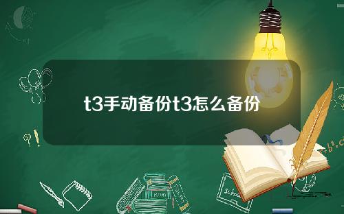 t3手动备份t3怎么备份