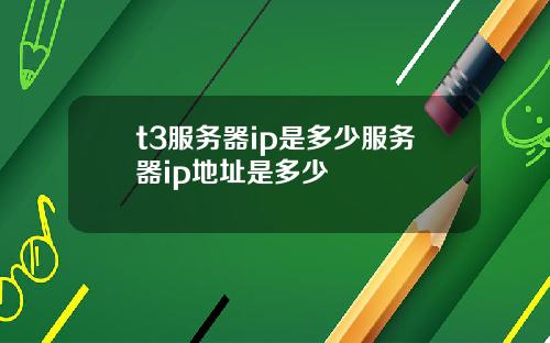 t3服务器ip是多少服务器ip地址是多少