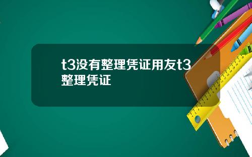 t3没有整理凭证用友t3整理凭证