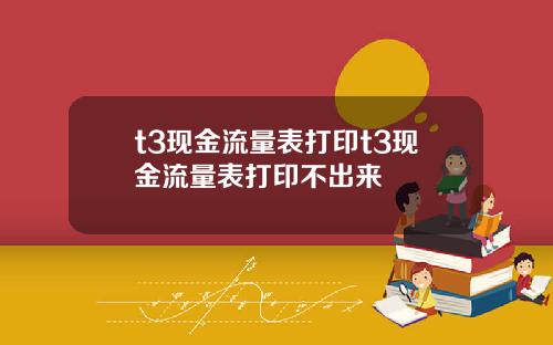 t3现金流量表打印t3现金流量表打印不出来