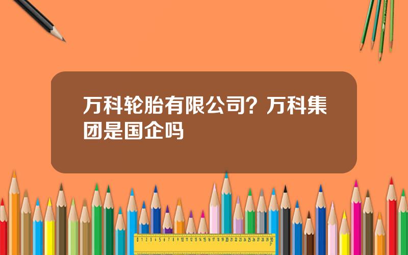 万科轮胎有限公司？万科集团是国企吗