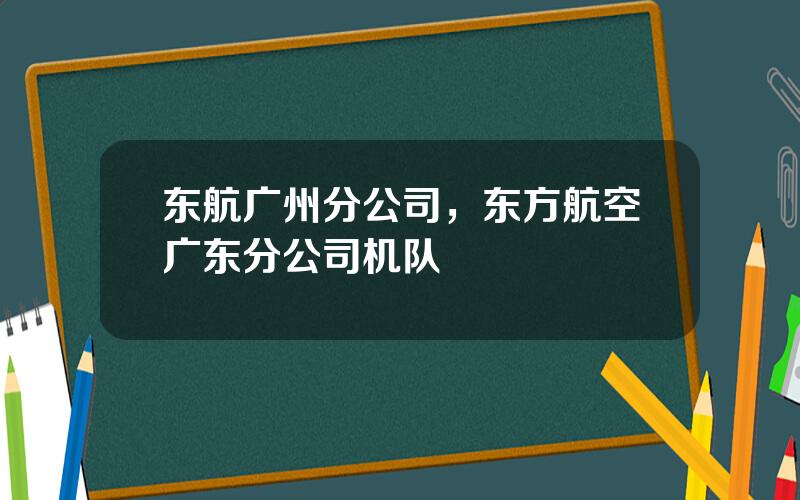 东航广州分公司，东方航空广东分公司机队