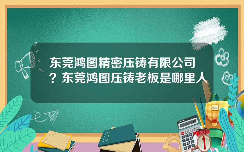 东莞鸿图精密压铸有限公司？东莞鸿图压铸老板是哪里人