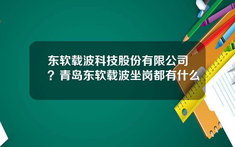 东软载波科技股份有限公司？青岛东软载波坐岗都有什么