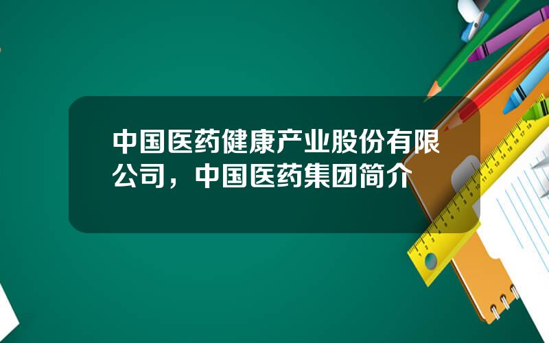 中国医药健康产业股份有限公司，中国医药集团简介