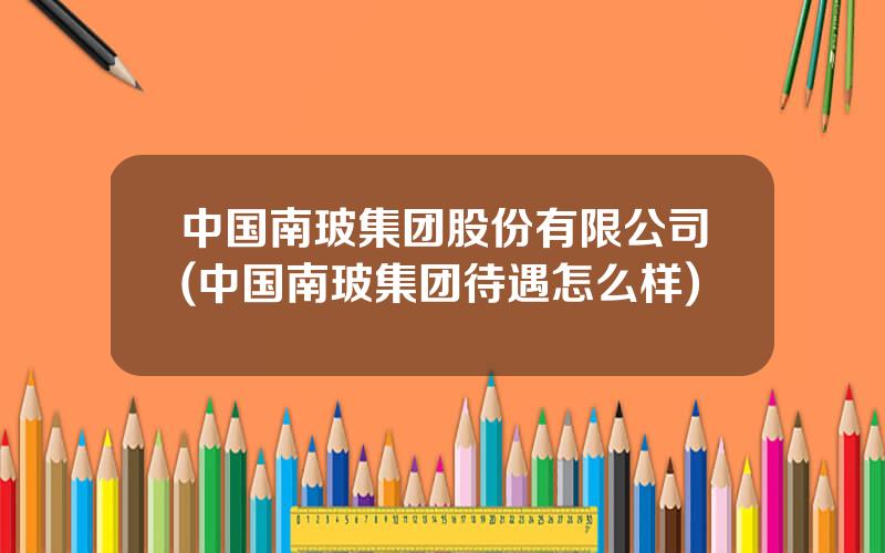 中国南玻集团股份有限公司(中国南玻集团待遇怎么样)