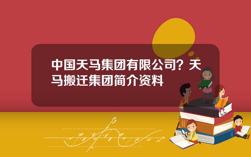 中国天马集团有限公司？天马搬迁集团简介资料