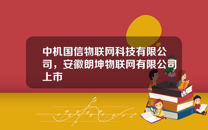 中机国信物联网科技有限公司，安徽朗坤物联网有限公司上市