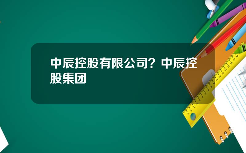 中辰控股有限公司？中辰控股集团