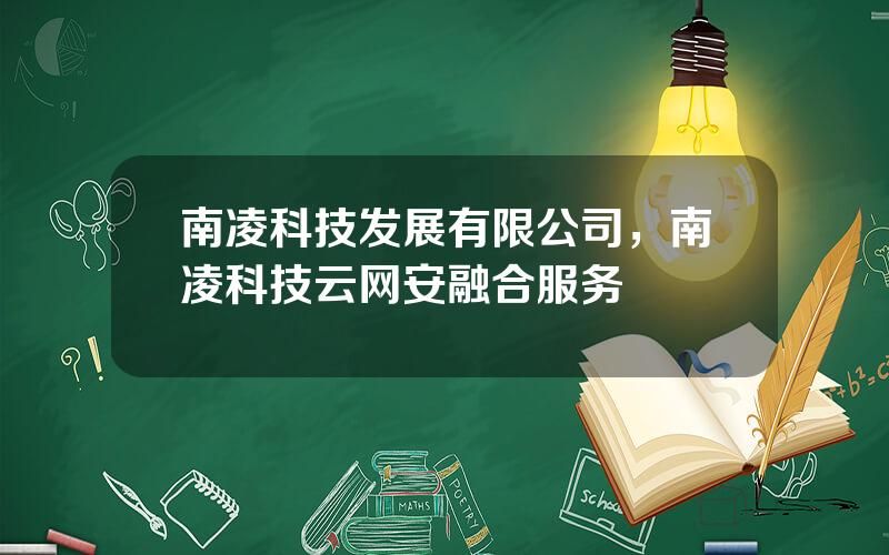 南凌科技发展有限公司，南凌科技云网安融合服务